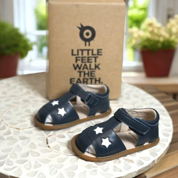 Old Soles Star Tot Navy Leather Baby Sandals EU 22 US 6 Infant Toddler Shoes NIB - Picture 10 of 15